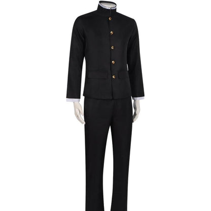 Anime Dandadan Cosplay Costume Black School Uniform Set with Glasses Halloween Ken Takakura Cosplay Set