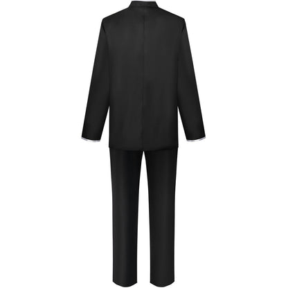 Anime Dandadan Cosplay Costume Black School Uniform Set with Glasses Halloween Ken Takakura Cosplay Set