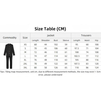 Anime Dandadan Cosplay Costume Black School Uniform Set with Glasses Halloween Ken Takakura Cosplay Set