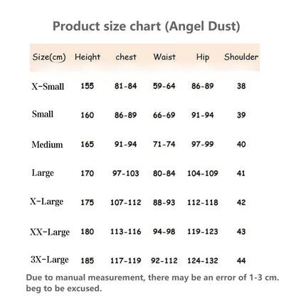 Hazbin Hotel Cosplay Angel Dust Costume Stripe Set with Wig Angel Dust Cosplay Costume Halloween Suit
