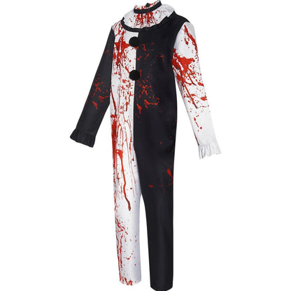Movie Clown Terrifier Cosplay Costume Jumpsuit Dress Set Halloween Party Art The Clown Costume