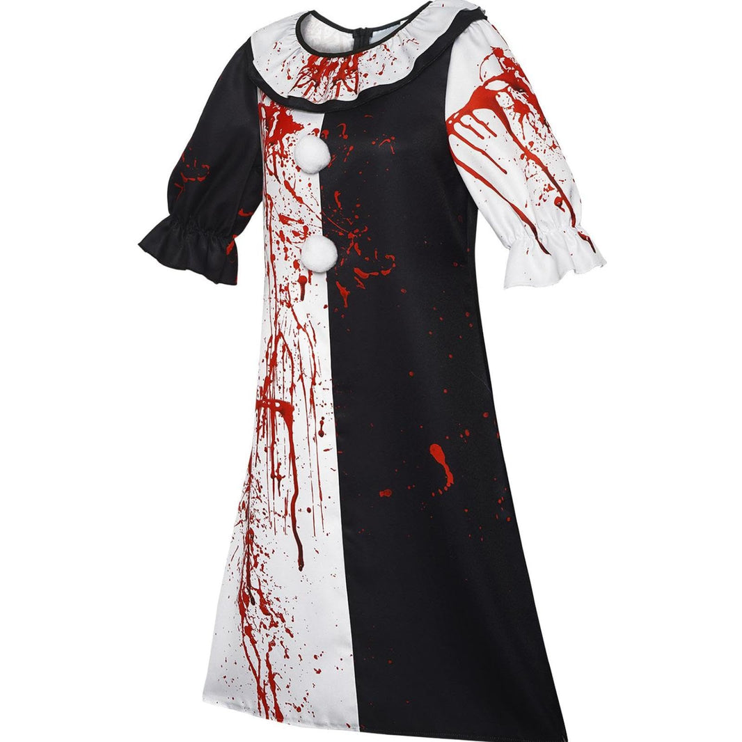 Movie Clown Terrifier Cosplay Costume Jumpsuit Dress Set Halloween Party Art The Clown Costume