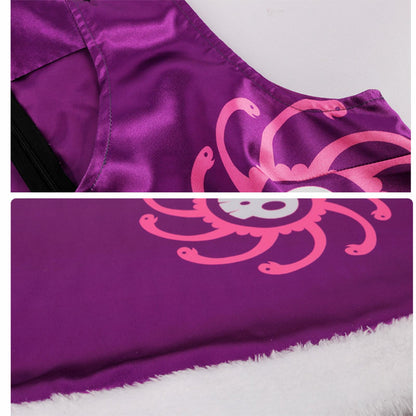 Boa Hancock Cosplay Kostüm Cheongsam bedrucktes Kleid-Set Halloween One Piece Cosplay-Set