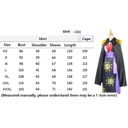 Boa Hancock Cosplay Costume Black Dress Set Halloween One Piece Cosplay Suit