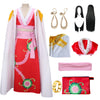 Boa Hancock Cosplay Kostüm Kleid Kimono Umhang Set Halloween One Piece Cosplay Anzug