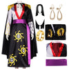 Boa Hancock Cosplay Kostüm Schwarzes Kleid Set Halloween One Piece Cosplay Anzug