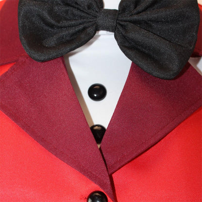 Hazbin Hotel Cosplay Charlie Morningstar Kostüm Roter Anzug mit Perücke Reißzähnen Halskette Halloween Set