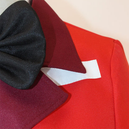 Hazbin Hotel Cosplay Charlie Morningstar Kostüm Roter Anzug mit Perücke Reißzähnen Halskette Halloween Set