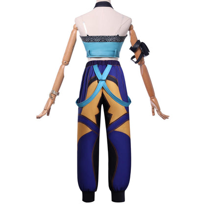 KPop Demon Hunters Cosplay Kostüm Hose Oberteil Perücke Set Demon Hunters Zoey Cosplay Kostüm Halloween Party