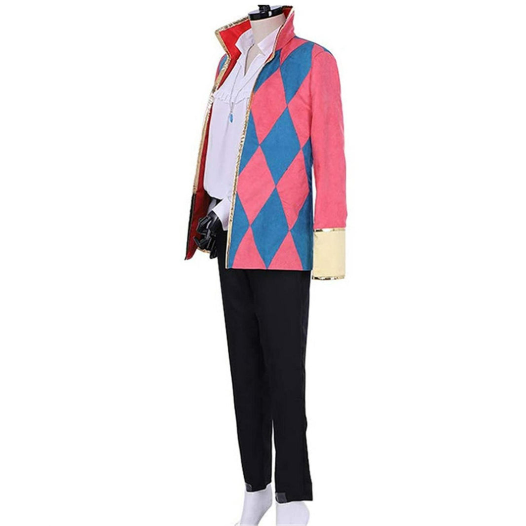 Costume de cosplay Le Château Ambulant avec collier et boucles d'oreilles Bague, ensemble de costume de cosplay Howl pour Halloween