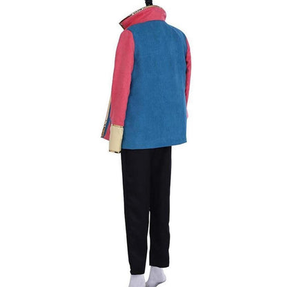 Howls Moving Castle Cosplay Kostüm mit Ring Halskette Ohrringe Set Halloween Howl Cosplay Kostüm