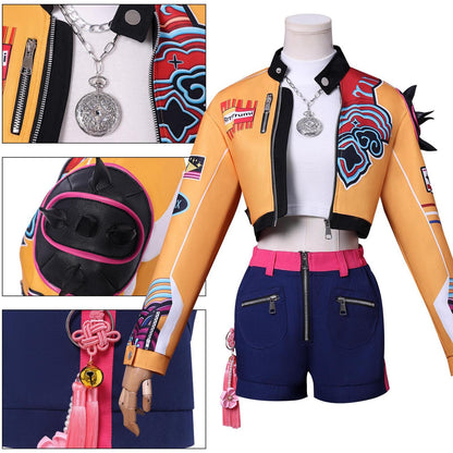 Ensemble de costumes de cosplay Anime KPop Demon Hunters Costume de cosplay Demon Hunters Rumi Fête d'Halloween