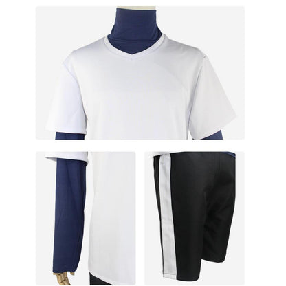 Hunter×Hunter Cosplay Killua Zoldyck Costume White Uniform 3 Pieces Outfit Halloween Costume