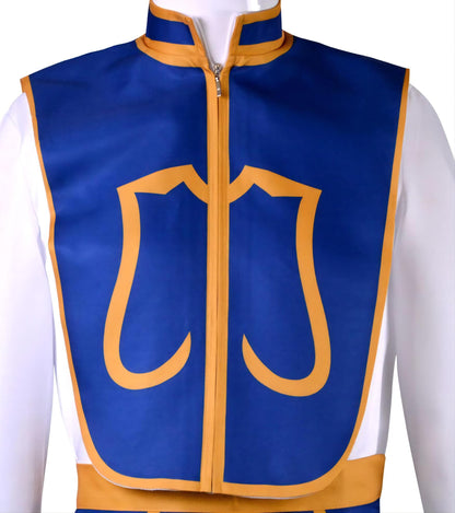 Kurapika Cosplay Costume with Earrings kurapika chains Ring Kurapika Costume Blue Halloween Party Suit
