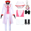 Lucifer Hazbin Hotel Cosplay Costume Lucifer Cosplay Costume White Coat Vest Gloves Halloween Suit
