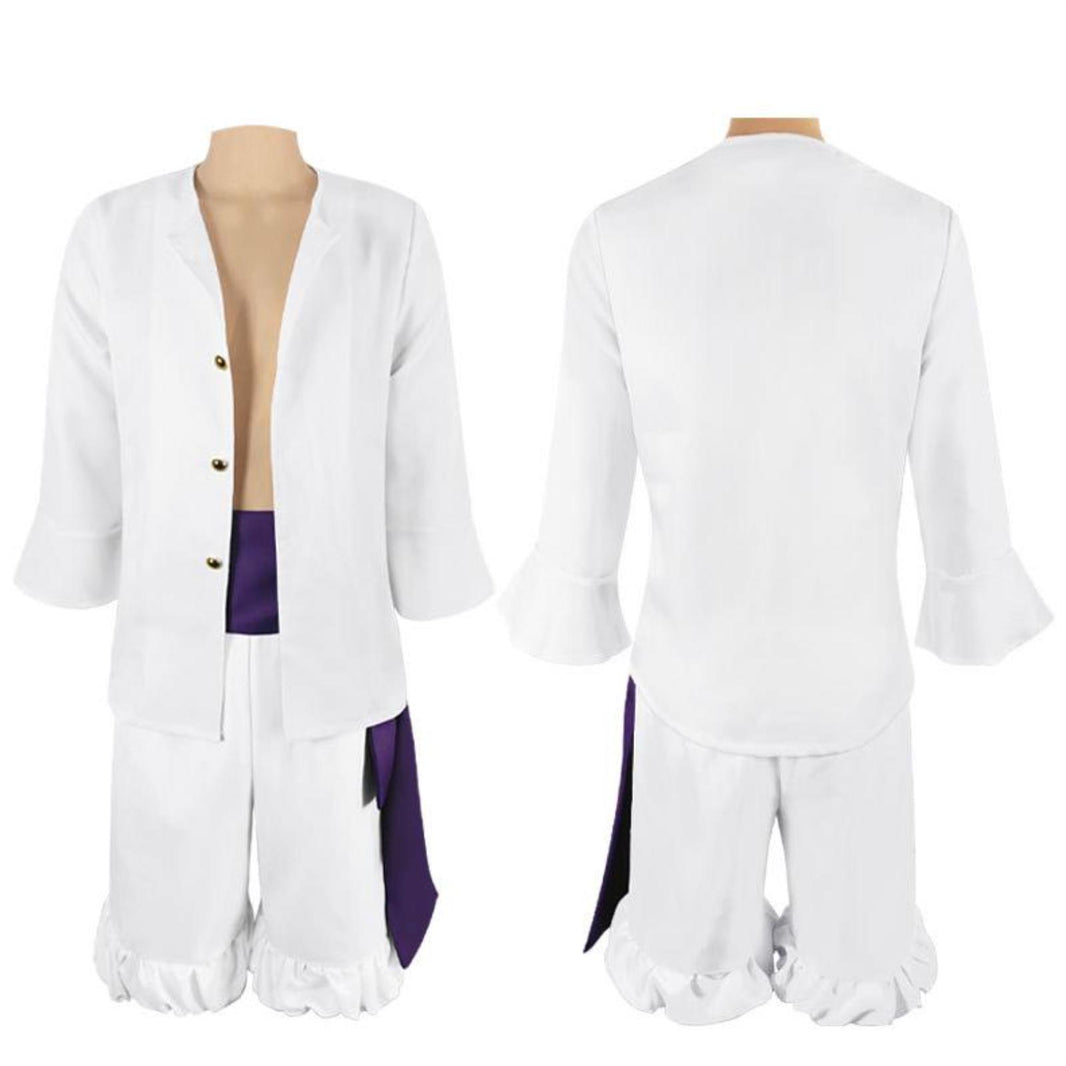 One Piece Cosplay Monkey D Luffy Costume White Straw Hat Luffy Cosplay Costume Halloween Party Suits