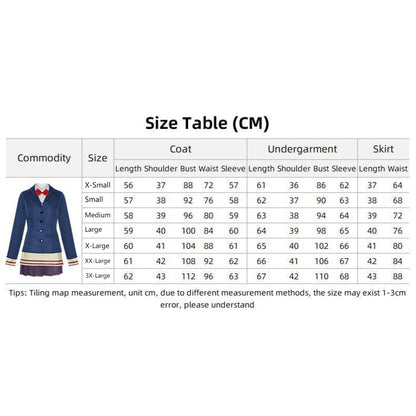 Dan Da Dan Cosplay Costume Blue School Uniform Set Halloween Aira Shiratori Cosplay Set