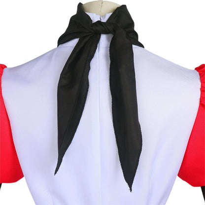Niffty Hazbin Hotel Cosplay Kostüm Rosa Kleid mit weißer Schürze Halloween Niffty Cosplay Dienstmädchen-Anzug
