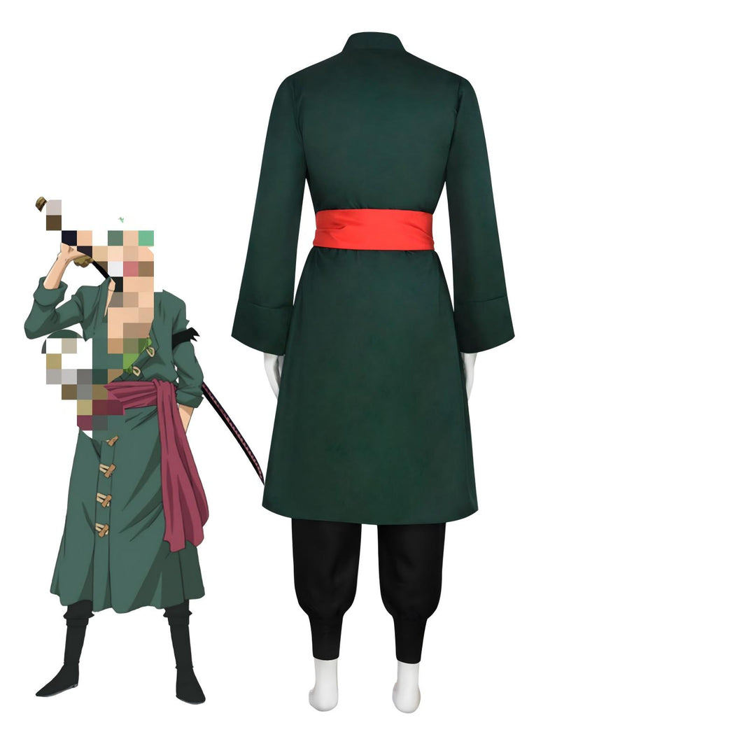 Roronoa Zoro Cosplay Costume Green Kimono Suits Halloween Party Anime Cosplay Suits