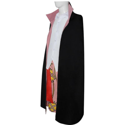 Costume de Cosplay Shanks le Roux Manteau Noir avec Perruque Bracelets Survêtements Halloween One Piece